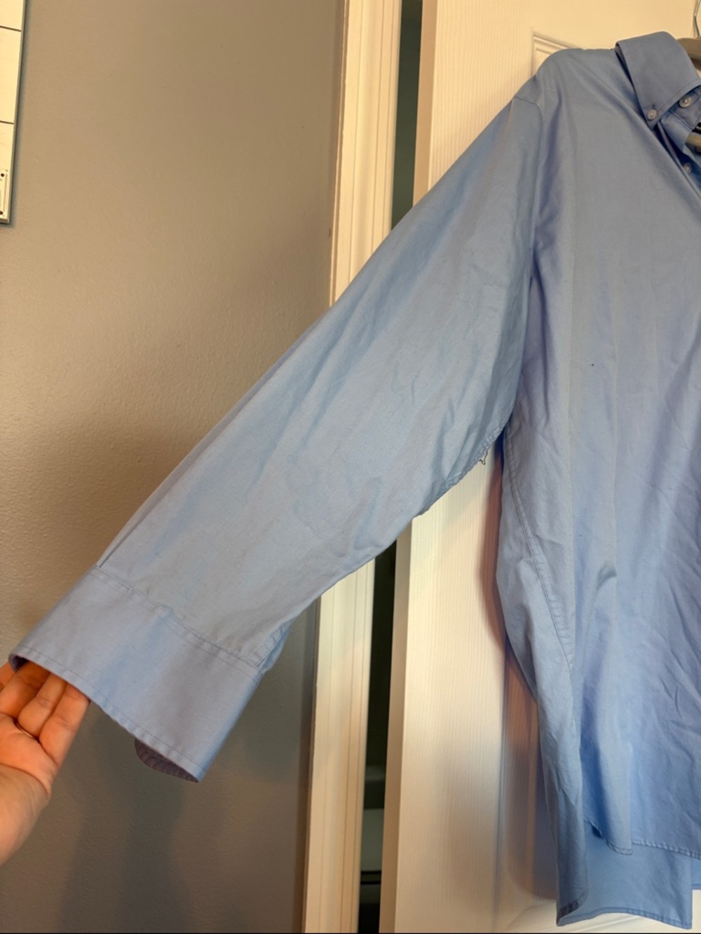Preswick & Moore Light Blue Button-Down Casual Shirt - 2X - Picture 5 of 6